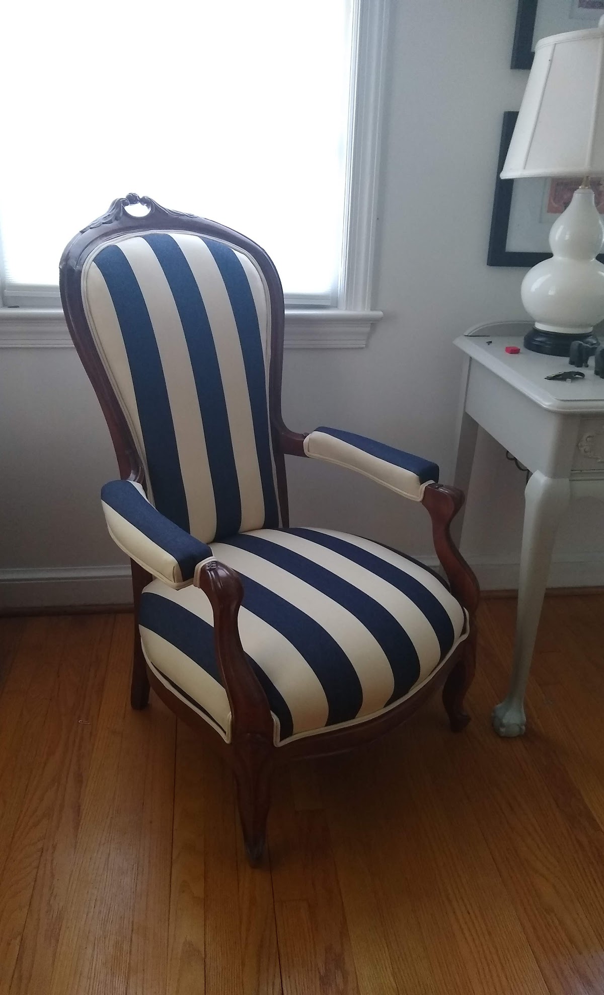 Santa Barbara Upholstery before and after upholstered classic chair project